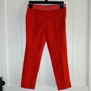 Vibrant Orange Red Cropped Pants Girls Size 10